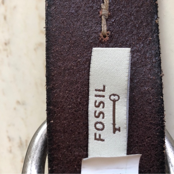 New Fossil Genuine Leather Belt Brown Size M